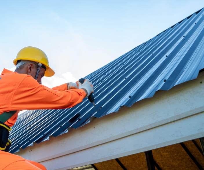 New metal roof install